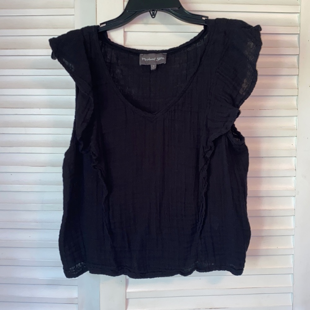 Michael Stars Double Gauze Flounce Top